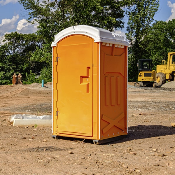 can i customize the exterior of the porta potties with my event logo or branding in Ramsay MI